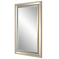 Gold Beveled Rectangular Wall Mirror