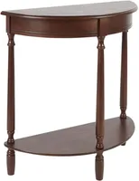 Antique Walnut Half Round Console Table