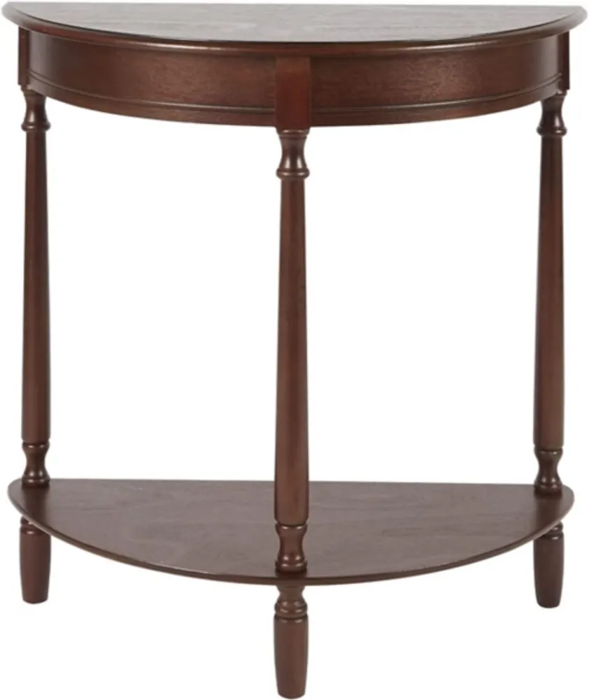 Antique Walnut Half Round Console Table