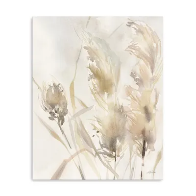 Light Pampas Grasses Canvas Art Print