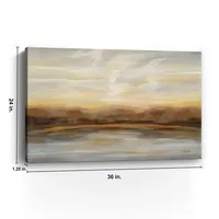 Fall Lake Sunset Canvas Art Print, 36x24 in.