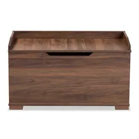 Walnut Wood Lift-Up Top Litter Box Trunk