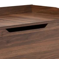 Walnut Wood Lift-Up Top Litter Box Trunk