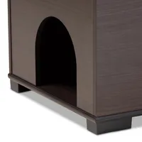 Mahogany Wood Lift-Up Top Litter Box Trunk