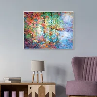 Colorful Reflections I Framed Canvas Art Print