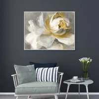 Abstract Rose Framed Canvas Art Print