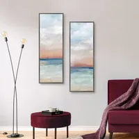 Serene Scene Framed Canvas Art Prints, Set of 2