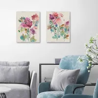 Sweet Hydrangea Framed Canvas Art Prints, Set of 2