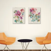 Sweet Hydrangea Framed Canvas Art Prints, Set of 2