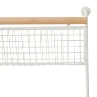 White Metal 4-Basket Wall Shelf