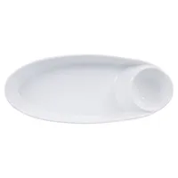 White Porcelain Chip & Dip Bowls, Set of 2