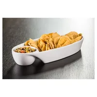 White Porcelain Chip & Dip Bowls, Set of 2