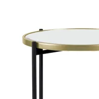 Anastasia Mirrored Metal Accent Tables, Set of 3