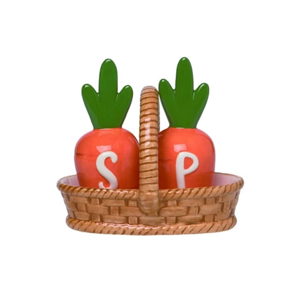 Carrots in Basket Salt & Pepper Shaker Set