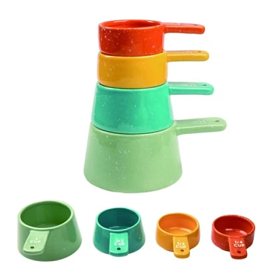 Speckled Multicolor Measuring Cups, Set of 4