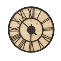 Mason Metal and Wood Wall Clock