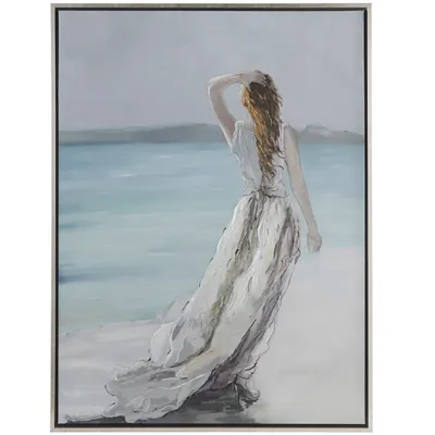 Lady of the Ocean Framed Canvas Art Print