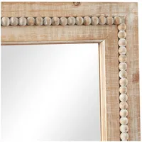 Rectangle Distressed Beaded Wall Mirror