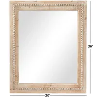 Rectangle Distressed Beaded Wall Mirror