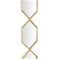 Gold Slim Stacked Hexagons Wall Mirror