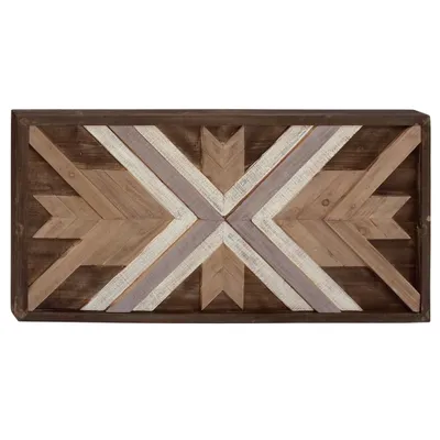 Southwestern Chevron Wood Wall Plaque