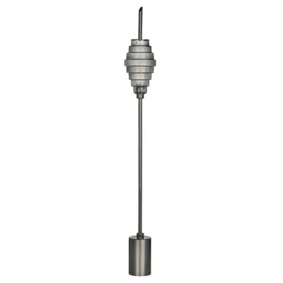 Gray Pinnacle Metal and Glass Floor Lamp