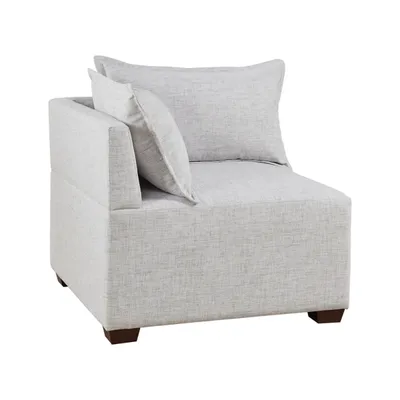 Silver Gray Modular Corner Accent Chair