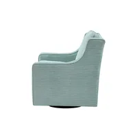 Aqua Upholstered Swivel Accent Chair