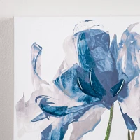 Blue Floral Stems Canvas Art Prints, Set of 2