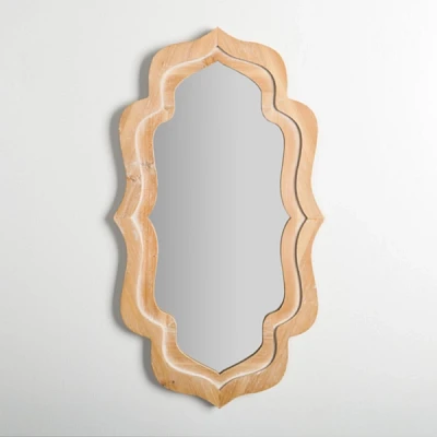 Natural Wood Fleur Wall Mirror