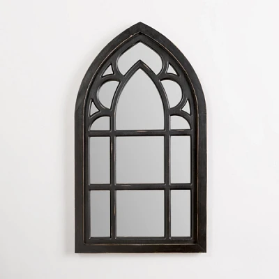 Wood Cathedral Wall Mirror