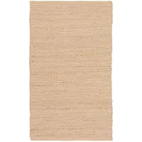 Natural Bleached Jute Area Rug, 3x5