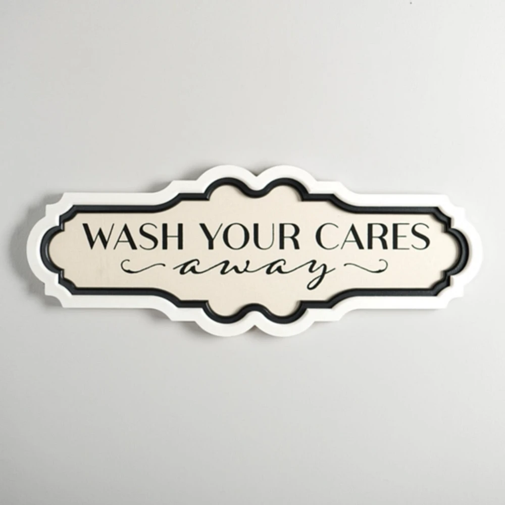 Wash Your Cares Away Wall Plaque