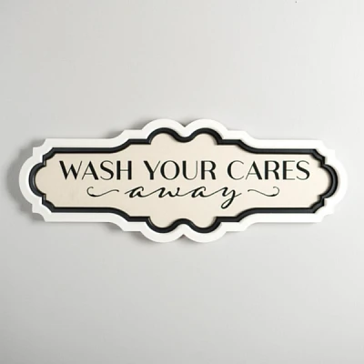 Wash Your Cares Away Wall Plaque