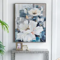 Baby Blue Magnolia Canvas Art Print