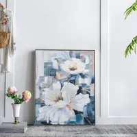 Baby Blue Magnolia Canvas Art Print