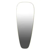 Golden Long Teardrop Wall Mirror