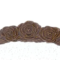 Round Wood Floral Scroll Wall Mirror