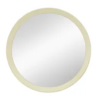 Round Cream Mango Wood Wall Mirror