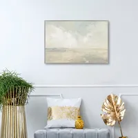 Sky and Sand Crop Framed Canvas Art Print