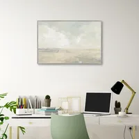 Sky and Sand Crop Framed Canvas Art Print