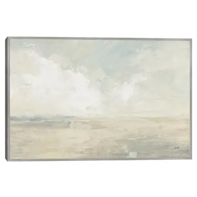 Sky and Sand Crop Framed Canvas Art Print