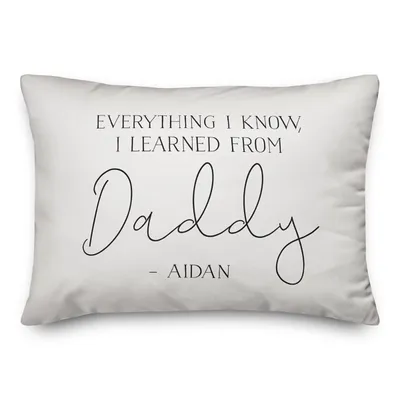 Personalized Learned from Daddy Lumbar Pillow