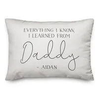 Personalized Learned from Daddy Lumbar Pillow