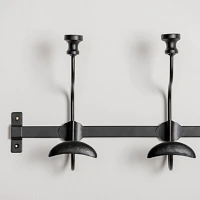 Black Metal Curved Wall Hooks