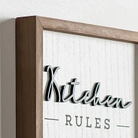 Kitchen Rules Framed Wall Plaque