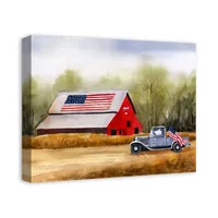 Country Barn 4th of July Canvas Art Print