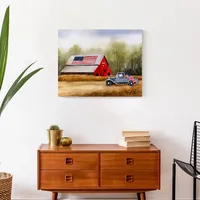 Country Barn 4th of July Canvas Art Print