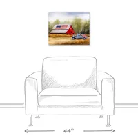 Country Barn 4th of July Canvas Art Print