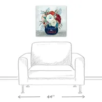 America the Beautiful Floral Canvas Art Print